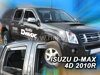 Deflektory ISUZU D-MAX 4D 2006-2012R. (+zadní)