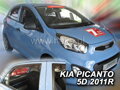 Deflektory KIA PICANTO II 5d 2011r. a výš (+zadní)