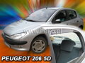 Deflektory PEUGEOT 206 5d 1998r-> (+zadní)