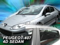 Deflektory PEUGEOT 407  5D 2004R.-> (+zadní) SEDAN