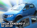 Deflektory DACIA SANDERO / STEPWAY II 5D 2012R-> (+zadní)