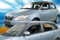 Deflektory ŠKODA FABIA II 5D  05.2007R.  a výš (+zadní) HTB