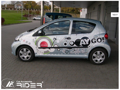 Ochranné lišty dveří Toyota Aygo I 5D 05-13R, MODEL F-2