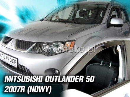 Deflektory MITSUBISHI OUTLANDER  (II gen)       5d  04.2007R -> (+zadní)