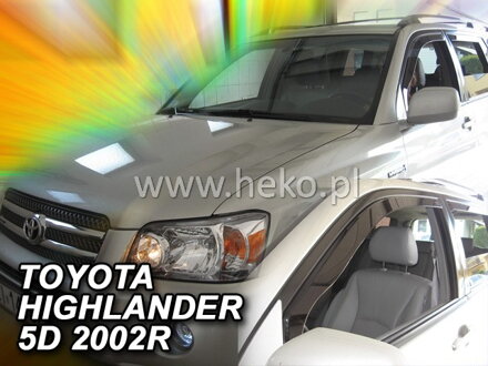 Deflektory TOYOTA HIGHLANDER 5D 2001-2007R. (verze USA)