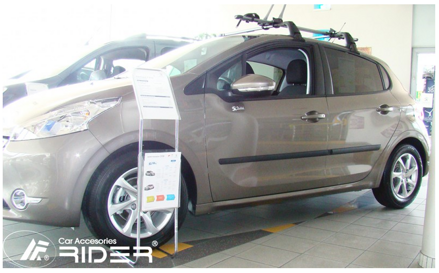 Ochranné lišty dveří Peugeot 208 5D 12R, MODEL F-3