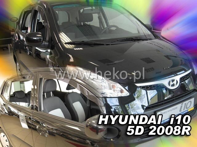 Deflektory HYUNDAI i10 5D 2008R a výš Deflektory HYUNDAI i10 5D 2008R a výš