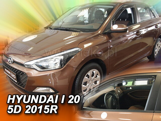 Deflektory HYUNDAI i20 II 5D 2015R-> Deflektory HYUNDAI i20 II 5D 2015R->