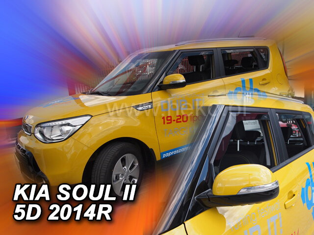 Deflektory KIA SOUL II 5D 2014R-> (+zadní) Deflektory KIA SOUL II 5D 2014R-> (+zadní)