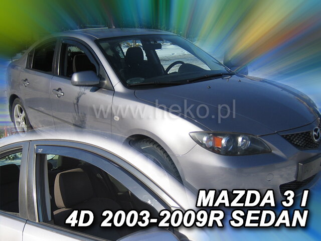 Deflektory MAZDA 3 I 4D 2003-2009R. SEDAN Deflektory MAZDA 3 I 4D 2003-2009R. SEDAN