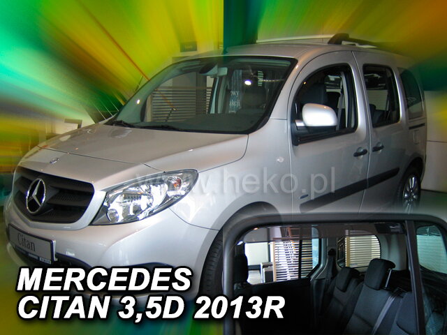 Deflektory MERCEDES CITAN W 415 3/5D 2012r. a výš (+zadní) Deflektory MERCEDES CITAN W 415 3/5D 2012r. a výš (+zadní)