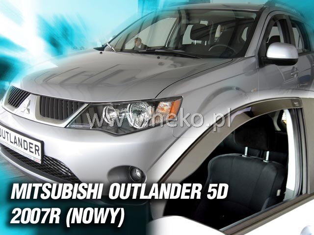 Deflektory MITSUBISHI OUTLANDER  (II gen)       5d  04.2007R -> (+zadní)