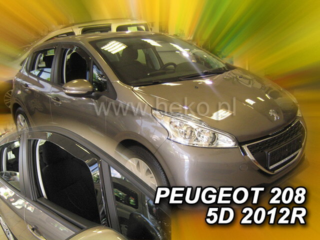 Deflektory PEUGEOT 208 5D 2012R a výš