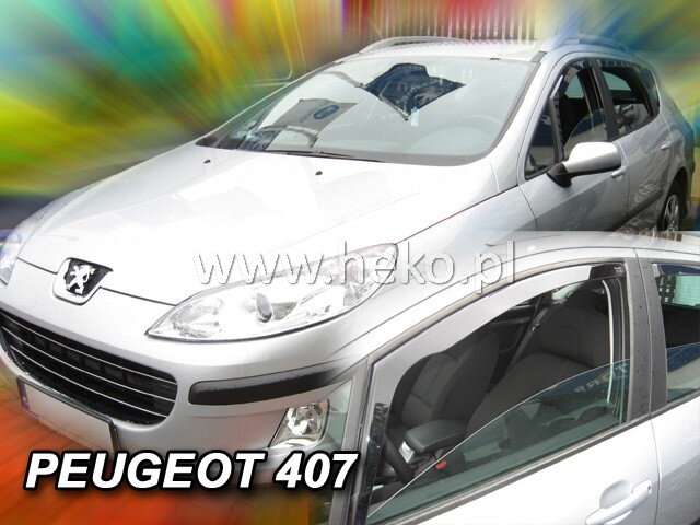 Deflektory PEUGEOT 407 4d / 5d 2004r.→ Deflektory PEUGEOT 407 4d / 5d 2004r.→