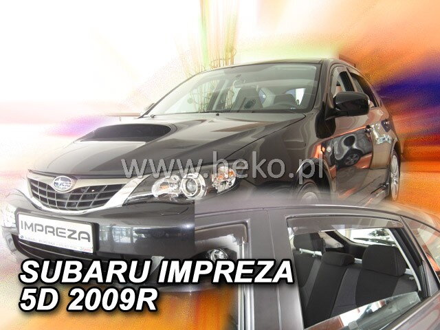 Deflektory SUBARU IMPREZA GH 5D 2008R. a výš (+zadní) Deflektory SUBARU IMPREZA GH 5D 2008R. a výš (+zadní)