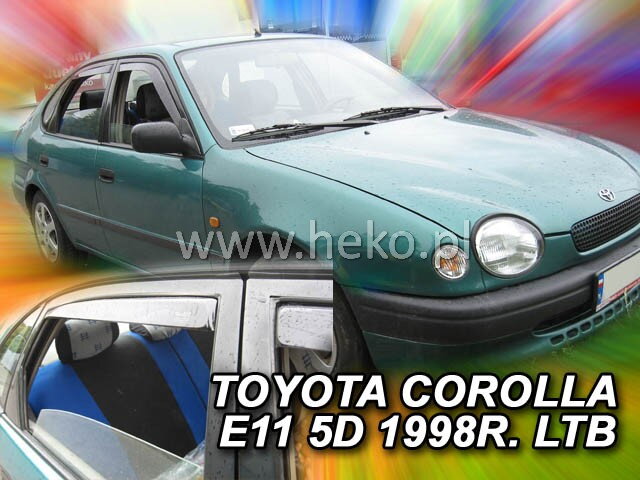 Deflektory TOYOTA COROLLA E 11 5d 07/1997r.-2001r. TMP-80 (+zadní) HTB Deflektory TOYOTA COROLLA E 11 5d 07/1997r.-2001r. TMP-80 (+zadní) HTB