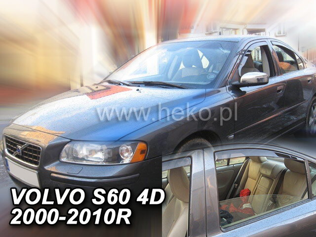 Deflektory VOLVO S60 4d 2000- 2010r. (+zadní) Deflektory VOLVO S60 4d 2000- 2010r. (+zadní)