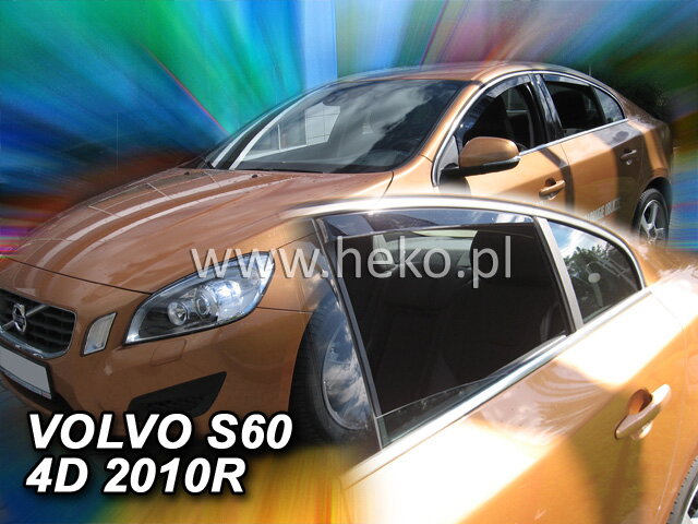 Deflektory VOLVO S60 4d 2010r. a výš (+zadní) Deflektory VOLVO S60 4d 2010r. a výš (+zadní)