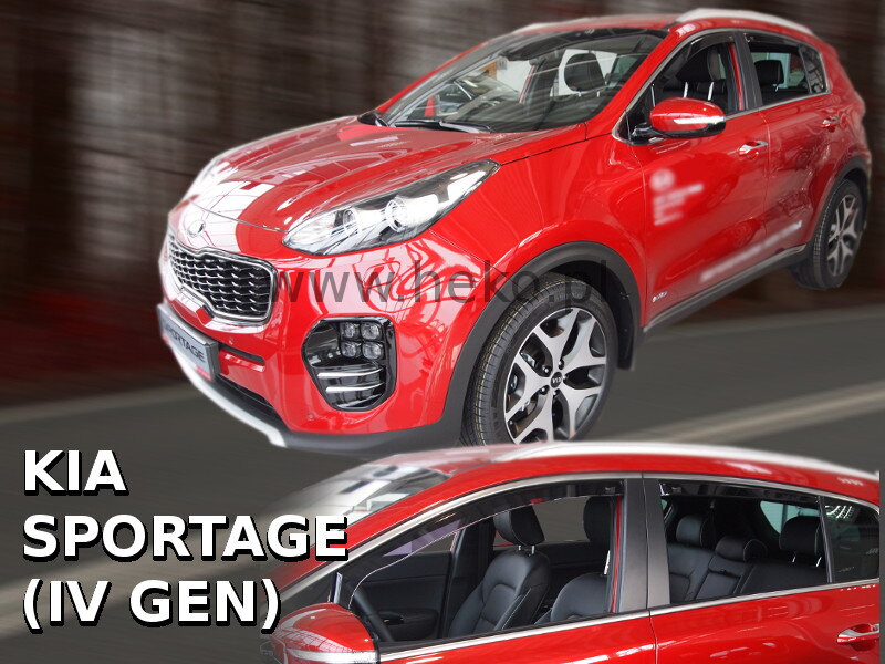 Deflektory KIA SPORTAGE (IV gen) 5d 2016r-> (+zadní) Deflektory KIA SPORTAGE (IV gen) 5d 2016r-> (+zadní)
