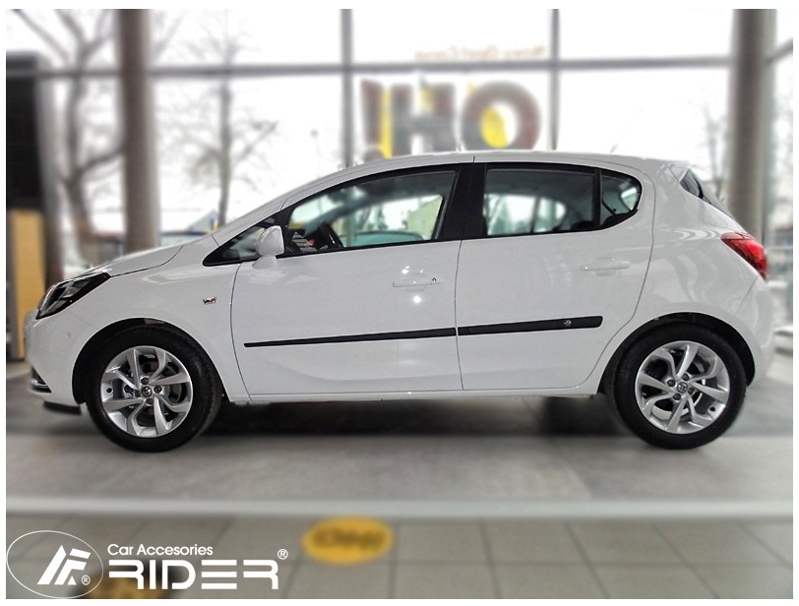 Ochranné lišty dveří Opel Corsa E 5D 14R, MODEL F-5 Ochranné lišty dveří Opel Corsa E 5D 14R, MODEL F-5