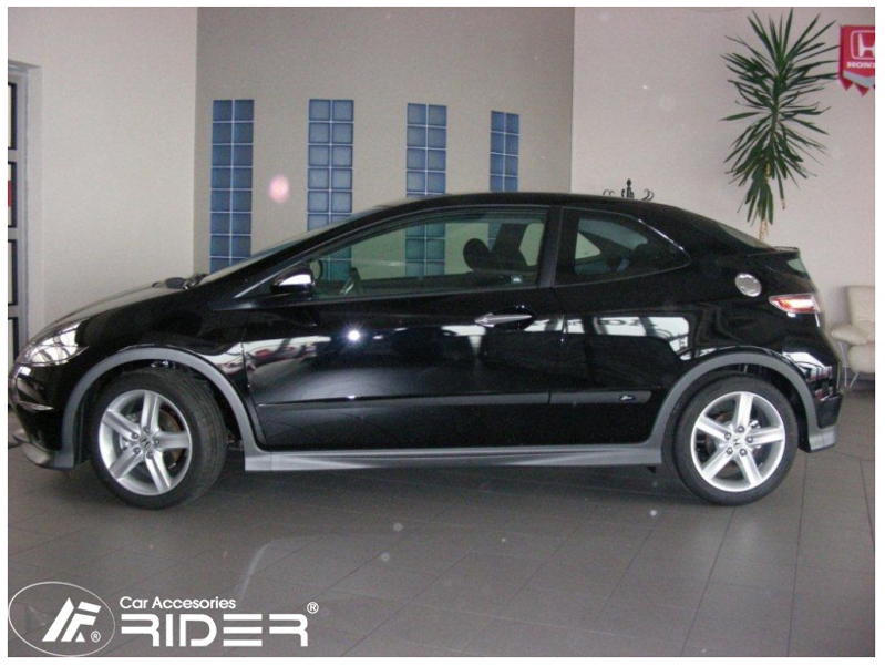 Ochranné lišty dveří Honda Civic 3D 06-11R htb, MODEL F-13 Ochranné lišty dveří Honda Civic 3D 06-11R htb, MODEL F-13