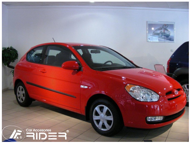 Ochranné lišty dveří Hyundai Accent 3D 06-11R htb, MODEL F-18 Ochranné lišty dveří Hyundai Accent 3D 06-11R htb, MODEL F-18