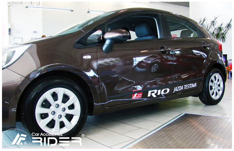 Ochranné lišty dveří Kia Rio III HB 11R a výš , MODEL F-35 Ochranné lišty dveří Kia Rio III HB 11R a výš , MODEL F-35