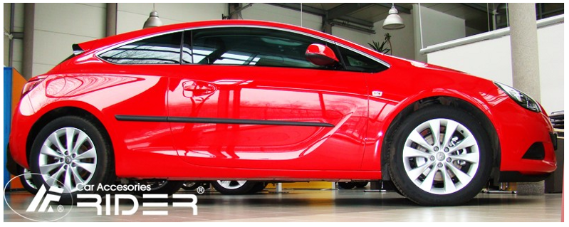 Ochranné lišty dveří Opel Astra IV GTC 12R htb, MODEL F-18 Ochranné lišty dveří Opel Astra IV GTC 12R htb, MODEL F-18