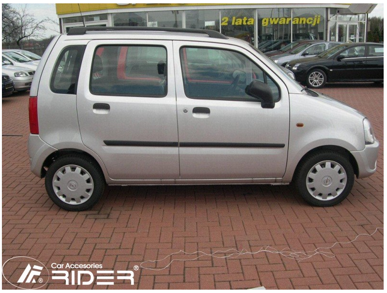 Ochranné lišty dveří Opel Agila I 00-07R htb, MODEL F-3 Ochranné lišty dveří Opel Agila I 00-07R htb, MODEL F-3