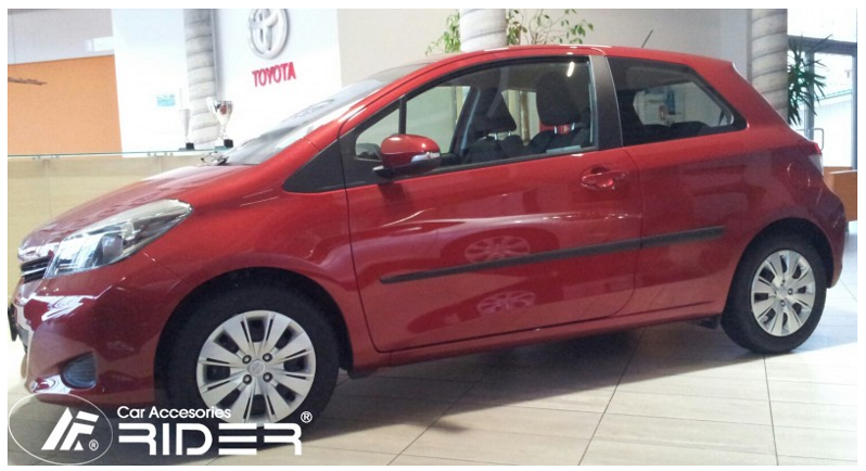 Ochranné lišty dveří Toyota Yaris 3D 12R, MODEL F-13 Ochranné lišty dveří Toyota Yaris 3D 12R, MODEL F-13