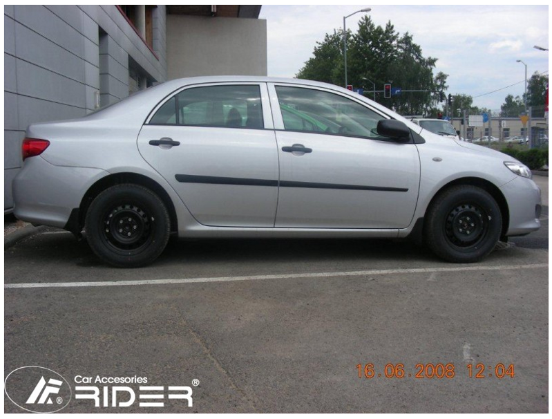 Ochranné lišty dveří Toyota Corolla sed 07R a výš, MODEL F-20 Ochranné lišty dveří Toyota Corolla sed 07R a výš, MODEL F-20