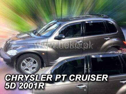 Deflektory CHRYSLER  PT CRUISER 5D 2001R.  a výš (+zadní)