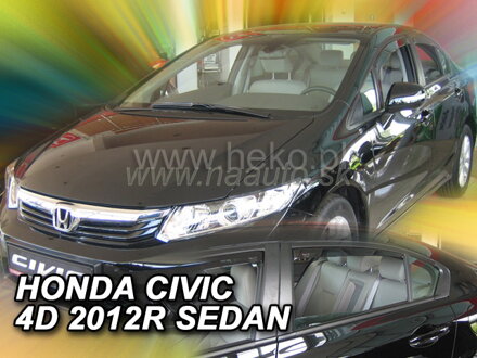 Deflektory HONDA CIVIC 4D 2012R  a výš SEDAN (+zadní)