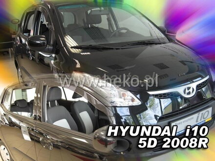 Deflektory HYUNDAI i10 5D 2008R  a výš (+zadní)