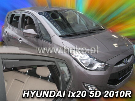 Deflektory HYUNDAI ix 20 5D 2010R  a výš (+zadní)