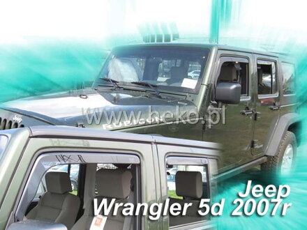 Deflektory JEEP WRANGLER (JK) 3/5D 2007R  a výš