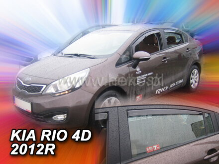 Deflektory KIA RIO  4D 2012R.--> (+zadní) SEDAN