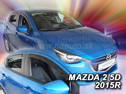 Deflektory MAZDA 2 IV 5D 2014R-> (+zadné)