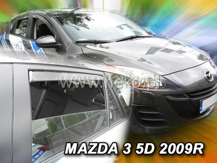 Deflektory MAZDA 3   5d  2008-2014R. (+zadní) HTB