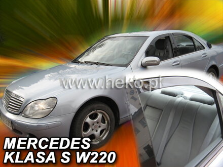 Deflektory MERCEDES klasa S  W220  4D 1999r.→ (+zadní) SEDAN