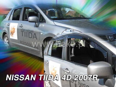 Deflektory NISSAN TIDA 4D 2007R  a výš (+zadní) (SEDAN)