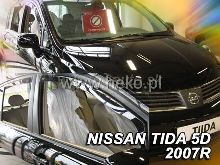 Deflektory NISSAN TIDA 5D 2007R  a výš (+zadní) (HTB)