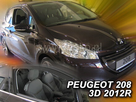 Deflektory PEUGEOT 208 3D 2012R a výš