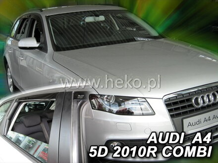 Deflektory AUDI A4  (B8) 5d 2009r.  a výš (+zadní) COMBI