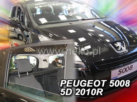 Deflektory PEUGEOT 5008 5D 2010r. a výš (+zadní)