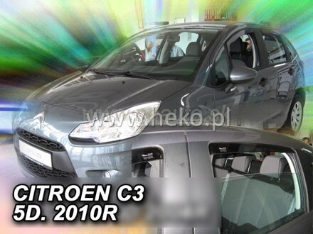 Deflektory CITROEN C3 5d 03/2010r. a výš (+zadní)