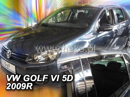 Deflektory VW GOLF VI  5d  2008r. a výš (+zadní)