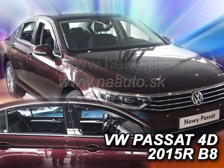 Deflektory VW PASSAT B8 4D 2014R-> (+zadní) SEDAN