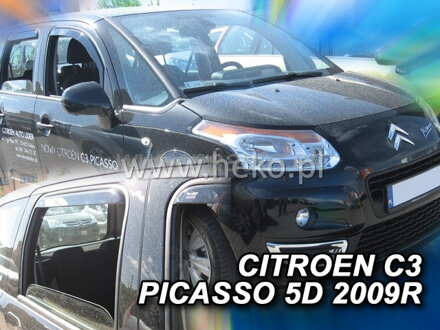 Deflektory CITROEN C3 PICASSO 5d 2009r. a výš (+zadní)