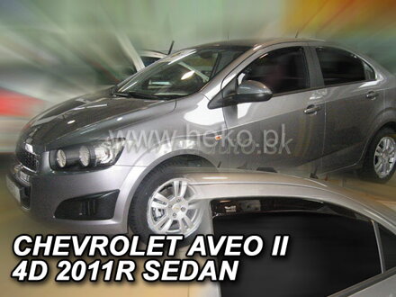 Deflektory CHEVROLET AVEO 4d 2011r. a výš (+zadní) SEDAN